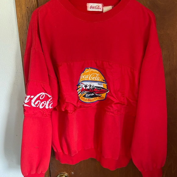 Coca Cola Vintage Red Speedboat Graphic Sweater - Picture 2 of 14